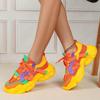 Fashion Platform Sneakers Women Trendy Chunky Shoes Breathable Thick Sole Walking Shoes  Running Sports Shoes Anti-slip