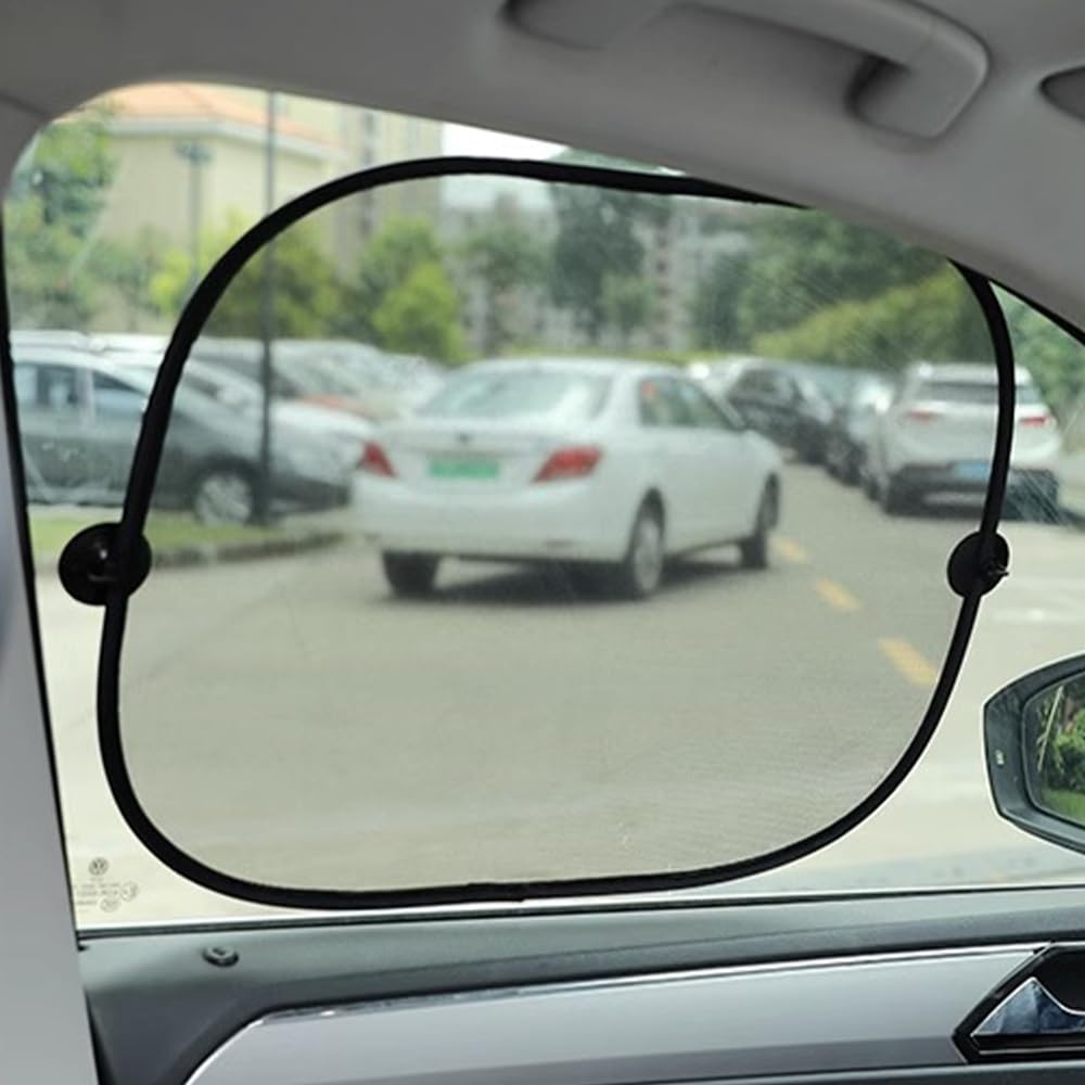 Black Car Sunshade, Side UV Protection Sunshade, Suction Cup Type,