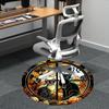 1pc Cat Autumn Office Round Area Rug, Indoor Mat Suitable ForOffice, Under Office Chairs Bedroom Living Room Home Decor, Room Deco  D032