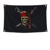 1pc Double Broken Skull With Knife Pirate Flag Flags And Banners Four Hole Flag Polyester Outdoor Decor Room Aesthetic