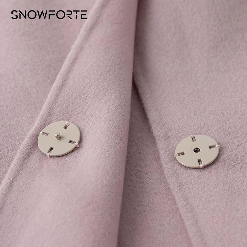 Sinoford Women's Cashmere Blend Lapel Commuter Coat