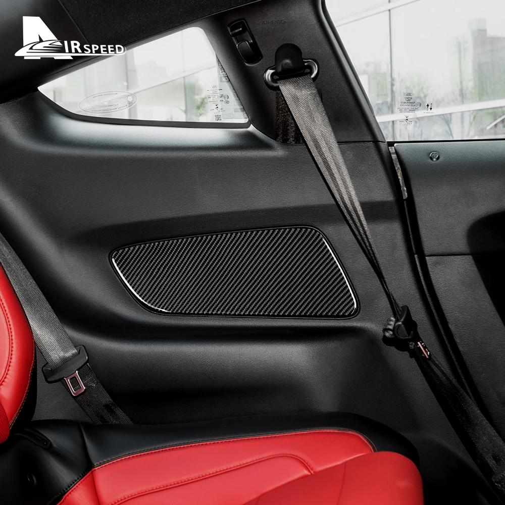 AIRSPEED Dekal För Ford Mustang 2015-2022 RHD LHD Fram Bakdörr Bil Äkta Kolfiber Interiörlist Tillbehör