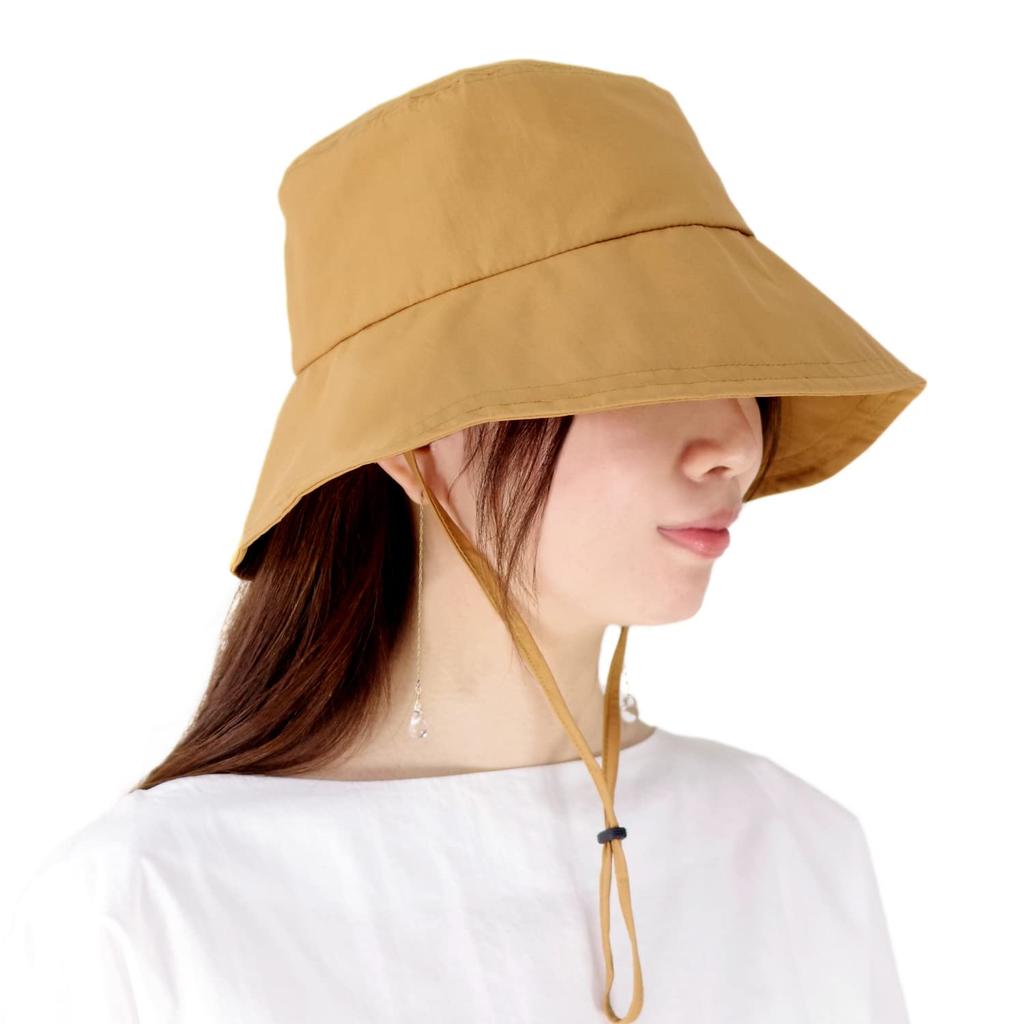Shirokuma No Kimochi Water Cool Bucket Hat with Cooling UV Camel Women's Fabric, Protection, WCH-103,