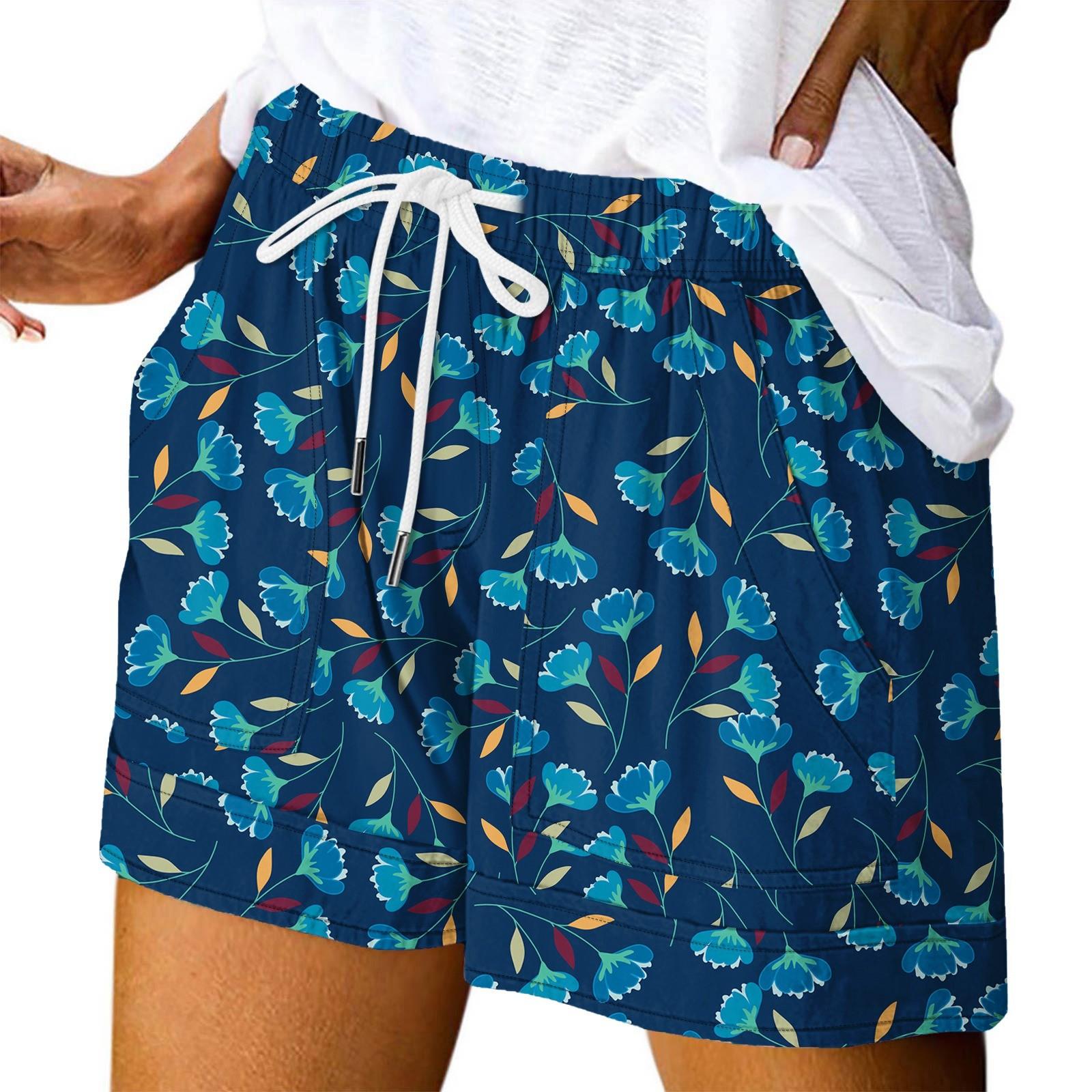 

Женские повседневные летние эластичные пляжные шорты с принтом повседневные шорты M