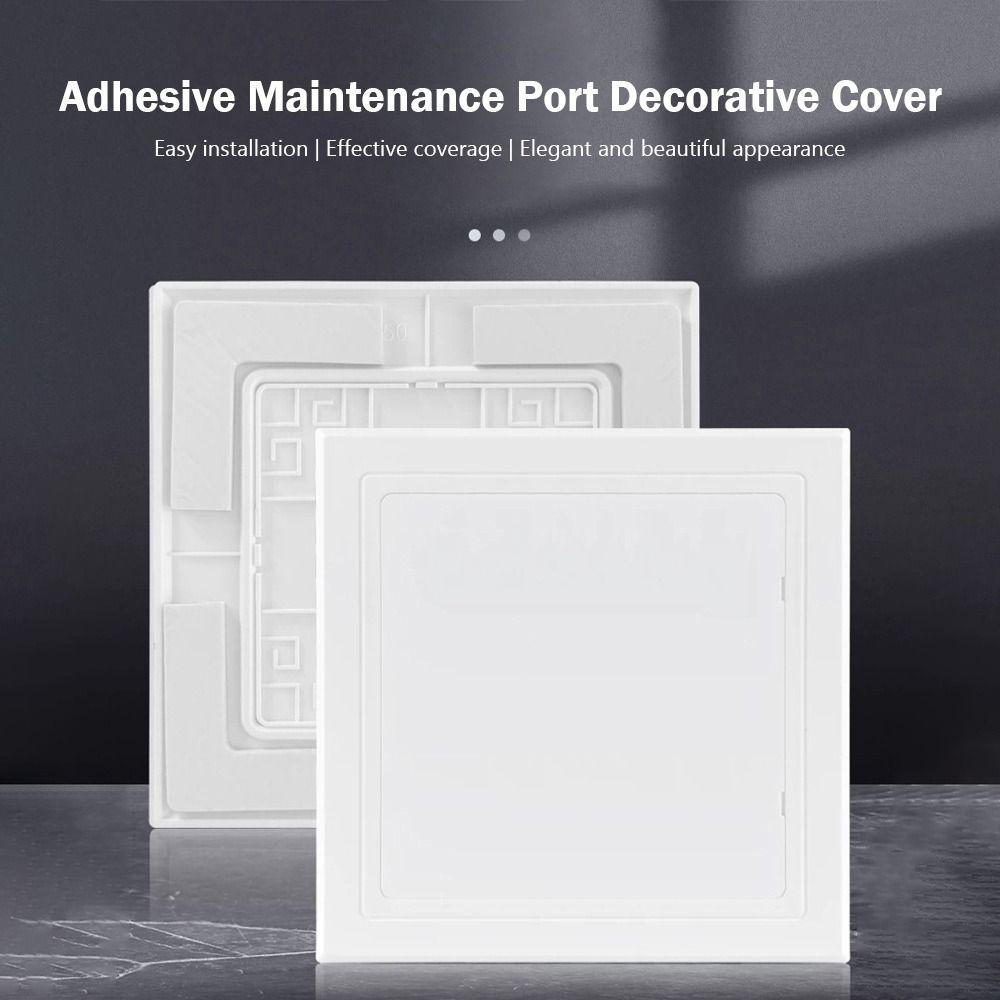 Door Latch Self-adhesive Access Panel Door Plastic Removable Opening Flap Cover Plate White Inspection Hole Doors Wall Ceiling
