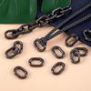 10Pcs/Lot Metal Oval Ring Spring Clasps Openable Carabiner Keychain Bag Clips Hook Dog Chain Buckles Connector For Diy Jewelry