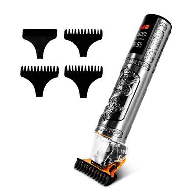 Cordless Hair and Beard Trimmer with LED Screen Black Model Dragon De Becker