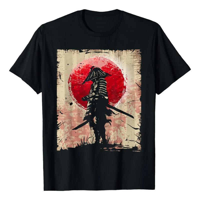 Camiseta Japanese Art Samurai Vintage Fighter Con Dise?o Ret S