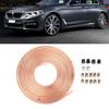 25ft Brake Line Tubing Copper Nickel Plated 3Celsius16in OD with Fittings for Hydraulic Braking Fuel System(Gold )