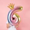 First Birthday Crown and Number Balloons for Baby Photo Props and Party Decoration