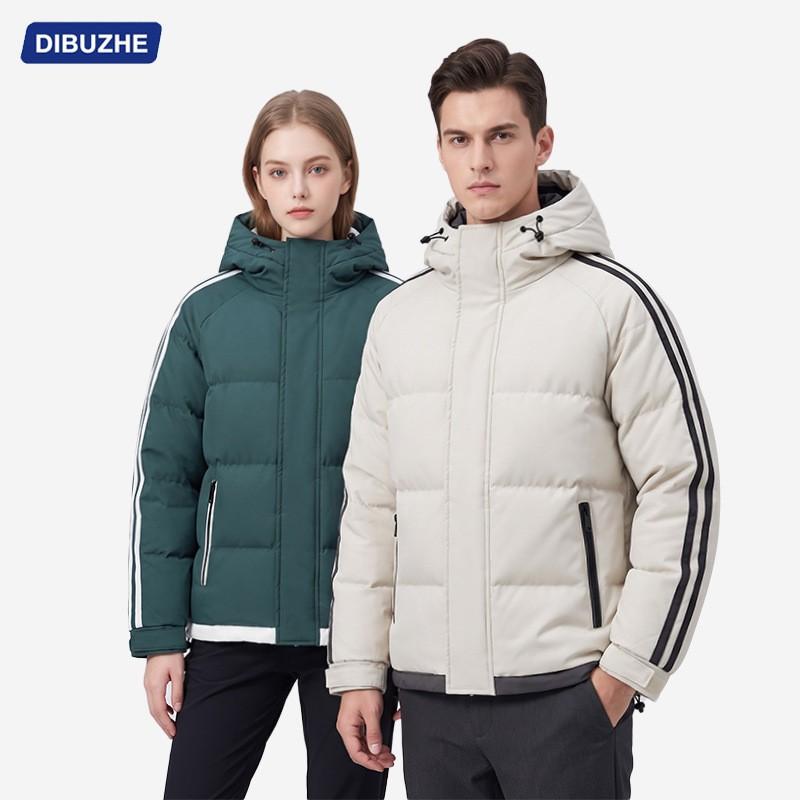 Winter Thick Hooded Cotton Coat Couple Loose Casual Warm Outerwear