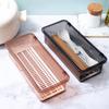 Transparent Dustproof Makeup Brush Holder with Cover Stationery Container Storage Box Desktop Organizer Cosmetics Dustproof Box