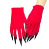 Realistic Long Nail Claw Gloves Perfect for Halloween and Costume Parties Comfortable Short Gloves for Adults and Teens