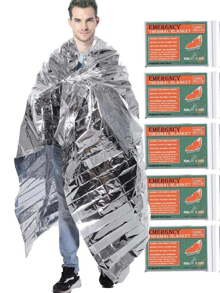 130/160*210CM Emergency Blanket Low Temperature Rescue First Aid Kit Insulation Blanket Lifesaving Warm Insulation Survival Edc