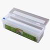 Dozownik z plastikowym opakowaniem: 34x9,5x9,5 cm Polietylenowe Pudełko do Krojenia ze Ślizgającym się Nożem - Regulowana Długość Uchwyt na Folię Spożywczą do Przechowywania Przygotowywanych Posiłków