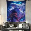 Inuyasha Wall Tapestry Aesthetic Wall Hanging Printed Fabric Blanket Decorative Tapestries for Bedroom Living Room Home Decor