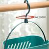 With Rope Hook Hangable Storage Hooks Rack Storage Baskets Tub Corner Organizer Hanging Basket
