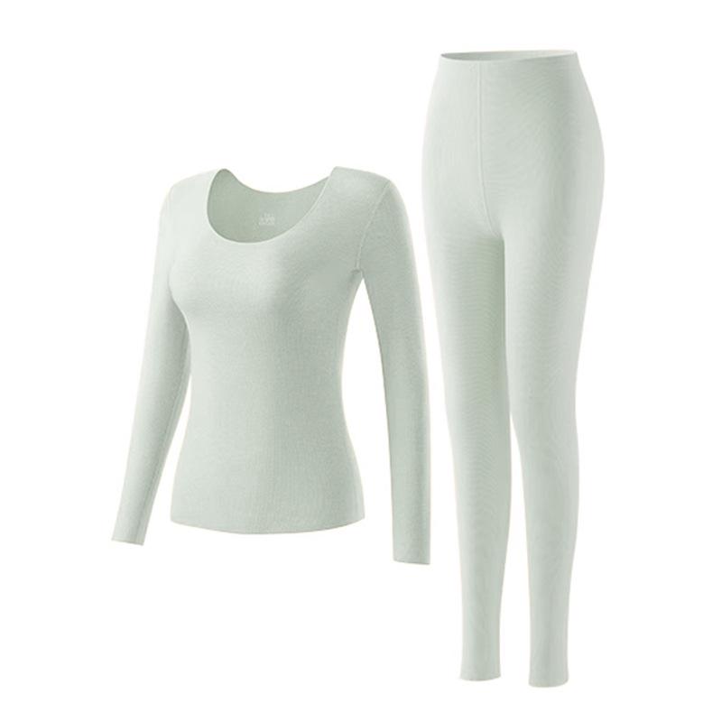 Set pánského termoprádla: Kulatý výstřih, dlouhý rukáv, oboustranně česaná bavlna se sametovou úpravou pro podzim/zimu.