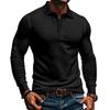 Men's Long Sleeved T-shirt With Loose Lapel And Long Sleeved Shirt