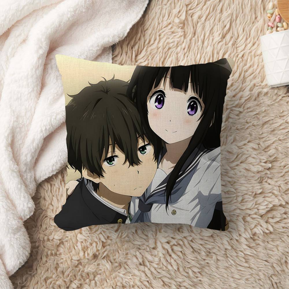 Hyouka Anime Cushion Cover Car Throw Pillow Case For Sofa Car Christmas Gift xcm xcm