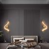 Nordic All Copper Living Room Tv Background Wall, Light Luxury, Minimalist Creative Bedroom, Bedside Designer Wall Lamp