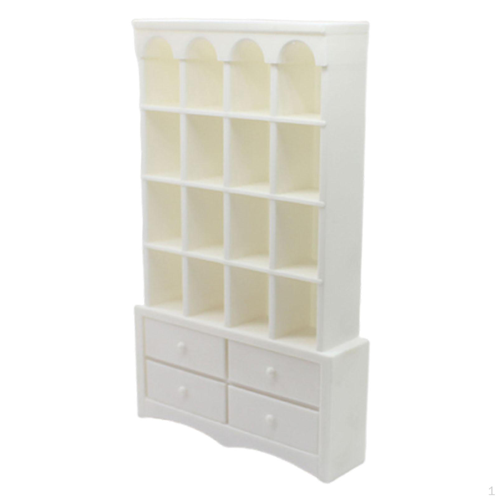 

Кукольный домик Книжный шкаф Витрина Коллекция Сделай сам Ремесло Реквизит для фотосессии Подарки Украшение витрины белый