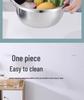 Durable 304 Stainless Steel Multi-Purpose Kitchen Basin: Noodle, Soup, Vegetable Wash, Egg Beating, and Seasoning Jar.