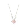 Women Light Luxury Four Leaf Clover Pink Mother Of Pearl Clavicle Necklace