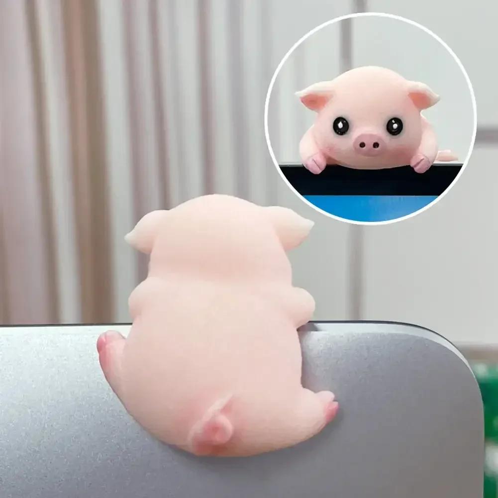 

Creative Resin Car Center Console Navigator Screen Lying Panda Animal Decoration Computer Display Koala Model Pig Bear Toy Gift
