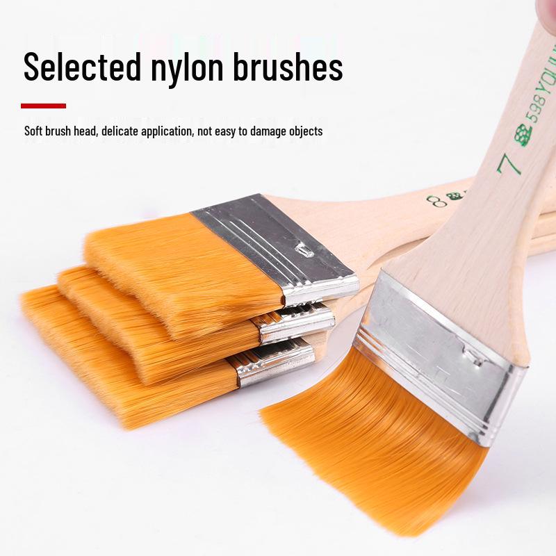 Nylon Soft Bristle Industrial Paint & Art Brush - Small BBQ & Lab Use