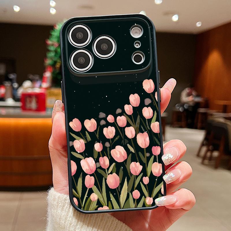 Flowers Leaves Pattern Case For iPhone 17 Pro Max Funda iPhone 16 15 14 13 Pro Max Magnetic For Magsafe Hybrid Slim Matte Cover