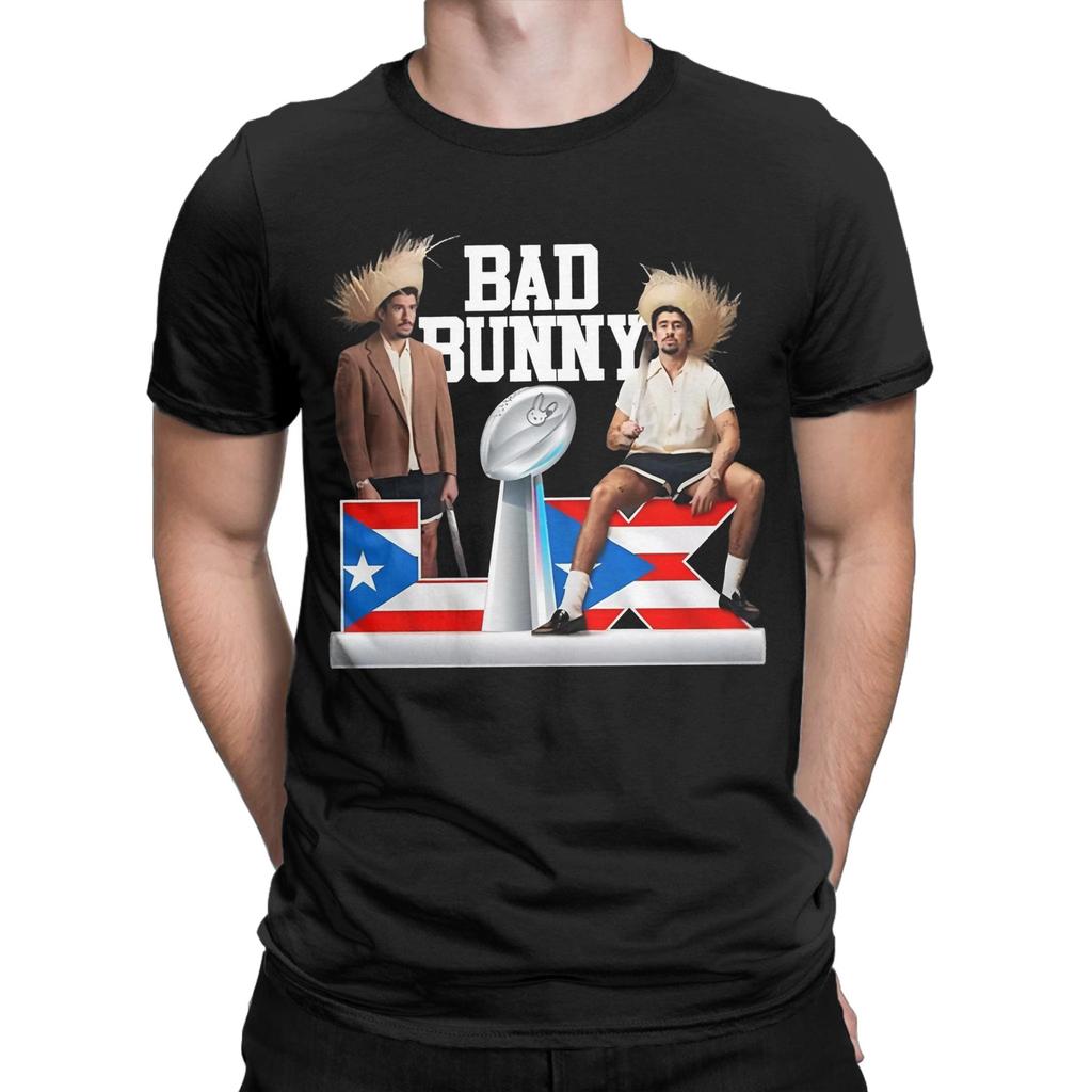 Mens Womens Benito Bowl Puerto Rican Bad Bunny Halftime Show 2026 T Shirt Pure Cotton Graphic T-Shirt Clothing Outfits