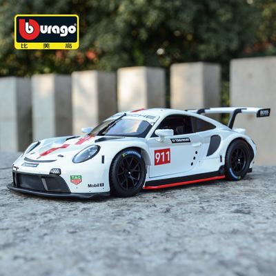 Bburago 1:24 Porsche 911 RSR Racing Edition Die Casting Alloy Car Model Art Deco Collection Toy Tools Gift Factory Authorization
