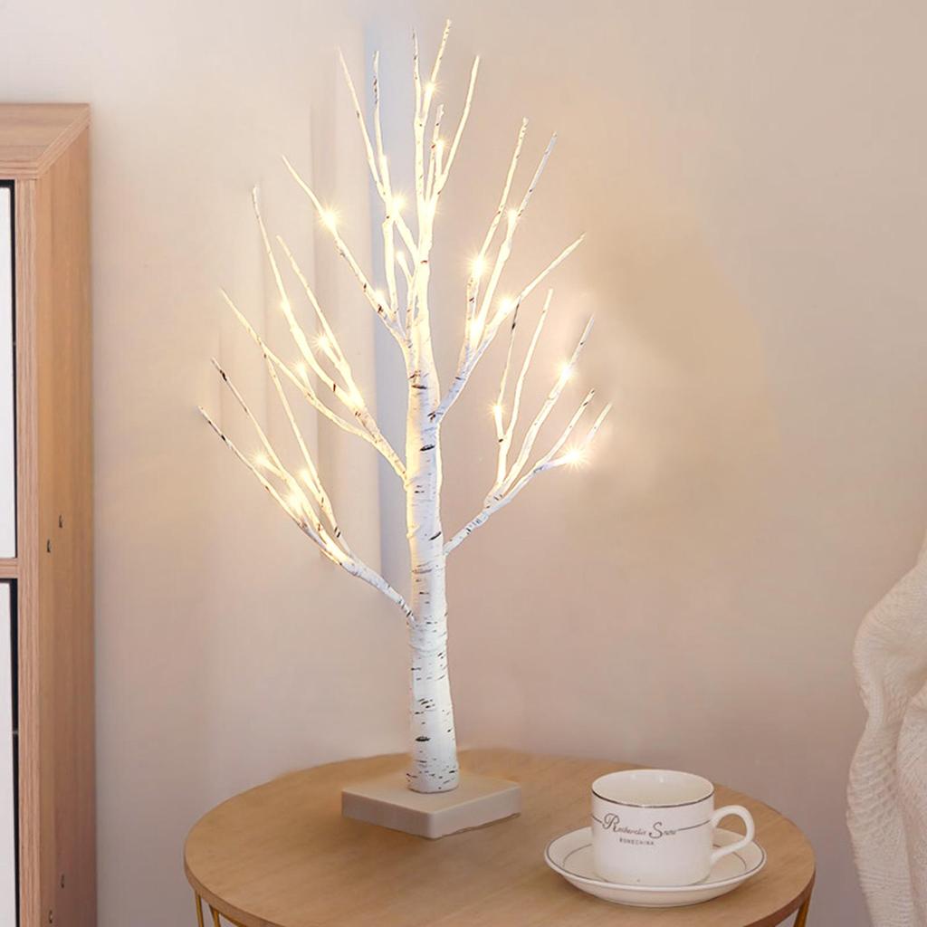 LED Birch Tree Lamp: Festive Indoor Decorative Light for Christmas, Parties, and Thanksgiving