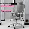 Ergonomic Office Chair, Network Chair with High Backrest, Swivel Desk Chair with Adjustable Lumbar Support, Home Computer Chair