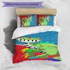 Pianosaurus Printed 3PCS Bedding Set Soft Breathable Duvet Cover Pillowcases Set Washable Bedroom Decor Home Gift