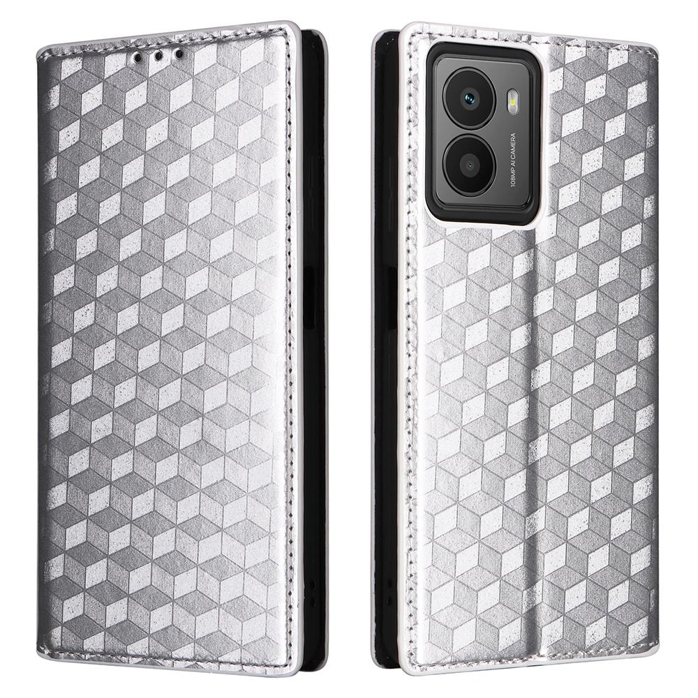 For HMD Fusion 5G Wallet Case Rhombus Imprinted Leather Phone Cover