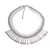 Exaggerated vintage double-layered wearing imitation pearl temperament tassel collar personalized trend model
