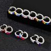 Rainbow Color Hoop Earrings for Men Women,Waterproof Stainless Steel Metal Huggie Earrings,LGBT Jewelry Gift