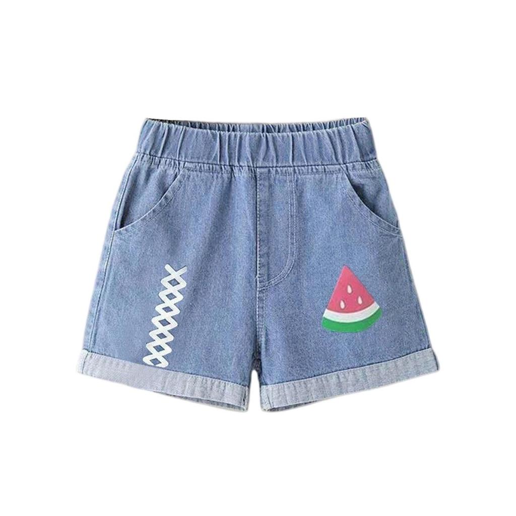 Sommer-Denimshorts für Mädchen - Leichte Stretch-High-Waist-Casual-Shorts