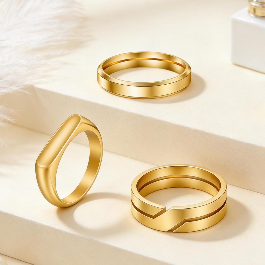 Cross New Women's 4MM Wide Plain Titanium Steel Ring in Cold Style Niche Jewelry