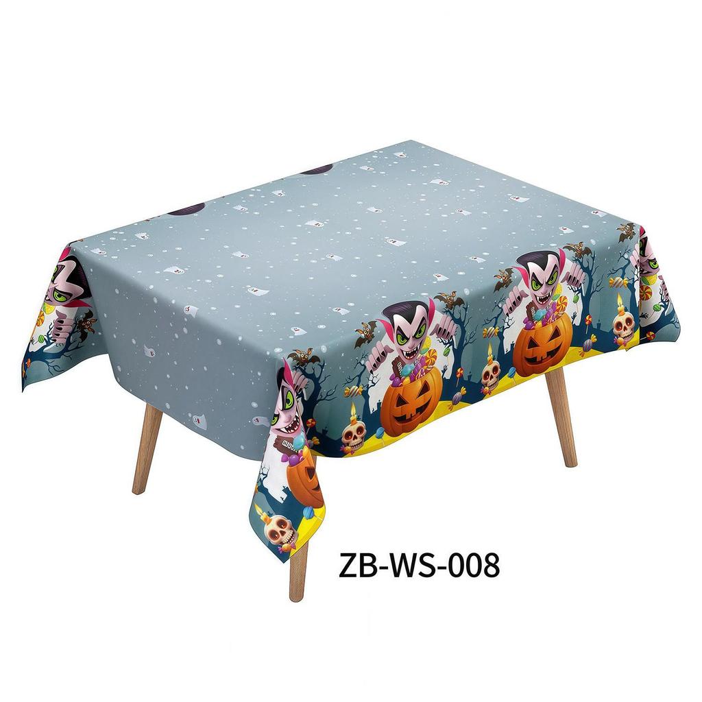 Halloween Horror Tablecloth: Disposable Dining Decoration for Parties