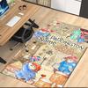 Custom Name Paddington Bear Printed Carpet, for Office Chair Living Room Bedroom Kitchen Room Decor Gifts.
