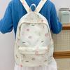 Schoolbag Japanese Simple Printed Schoolbag Female Large Capacity Cute Versatile Backpack Student High Value Class Commuter Backpack