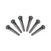 6Pcs Set Durable Brass Guitar Bridge Pins for Folk Guitars Replacement Parts(Black)