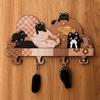 Originality Wall Mounted Key Holder Cat Entrance Storage Rack Cute Entryway Hooks  Office