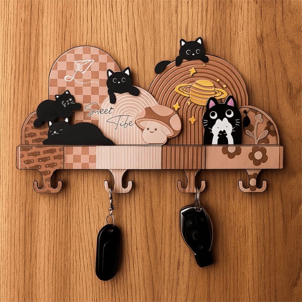 No Punching Required Wall Mounted Key Holder Originality Entrance Storage Rack  Entrance