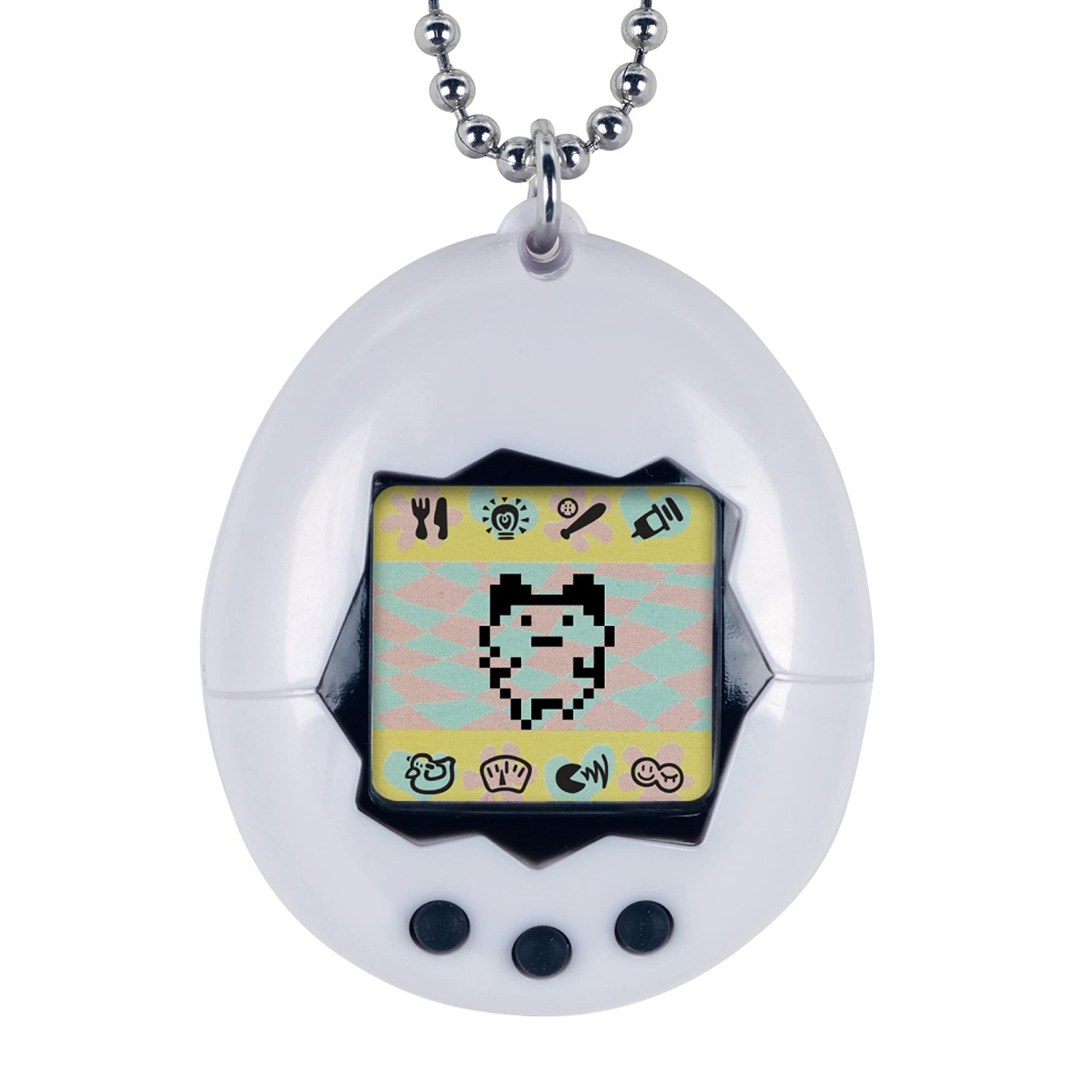 

Tamagotchi electronic game, white/black