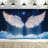 Black and White Angel Wings Background Backdrop for Photoshoot Birthday Party Photo Photography Backdrops