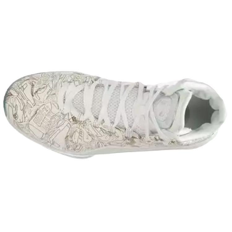 Li Ning YuShuai 10 Cushioning Slip Resistant Abrasion Resistant High Top Basketball Shoes Men's White ABAN133-1